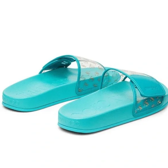 Jimmy Choo Malibu Fitz Monogram Sandals, Size 7 - Picture 4 of 8